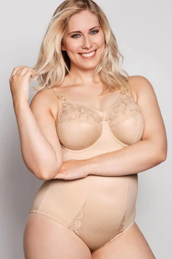Ulla Ella Bodysuit with underwire, sheer panel and a reinforced upper back